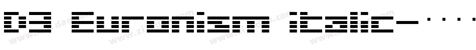 D3 Euronism italic字体转换